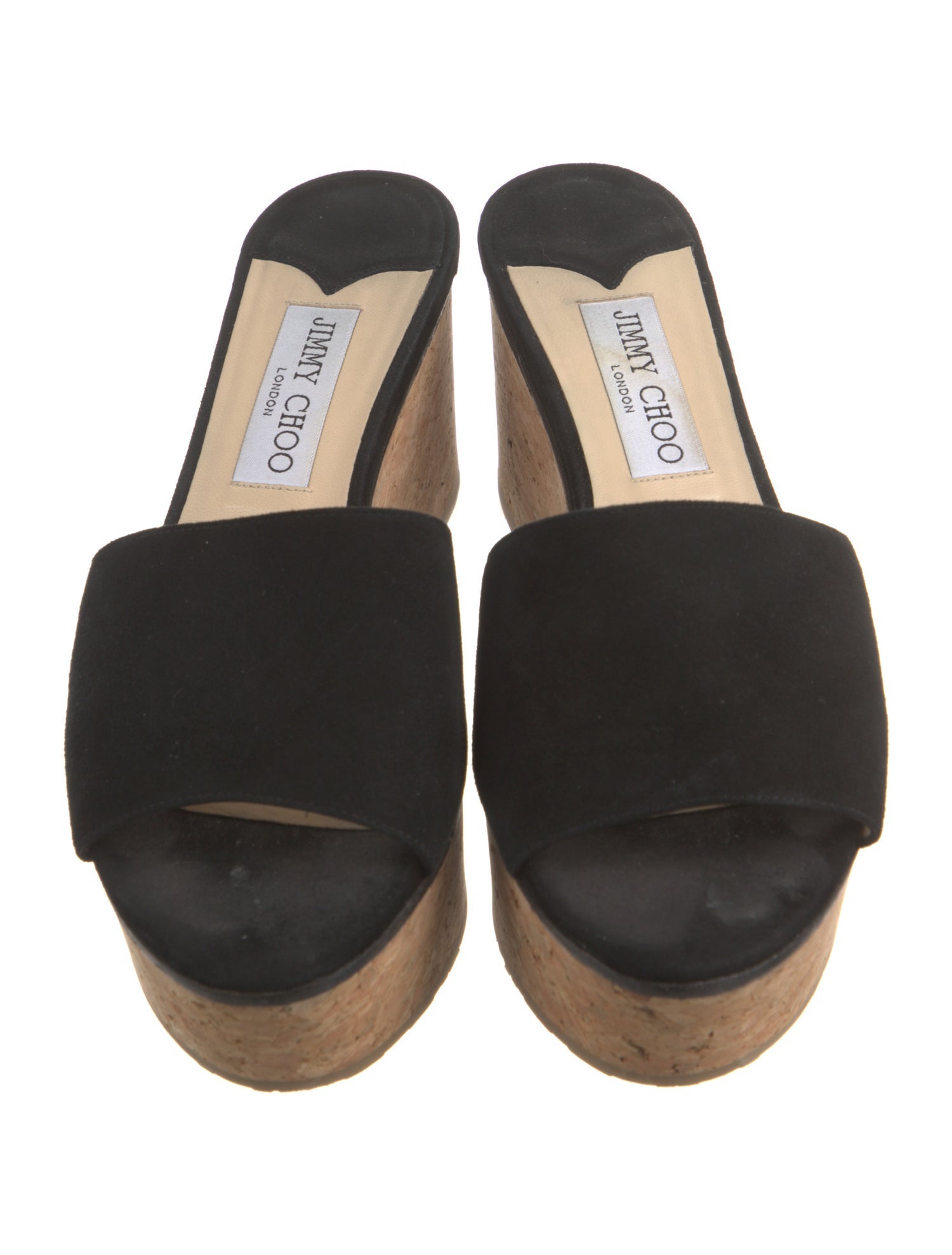 Jimmy Choo Suede Cutout Accent Slides