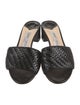 Jimmy Choo Leather Embroidered Accent Slides