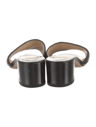 Jimmy Choo Leather Embroidered Accent Slides