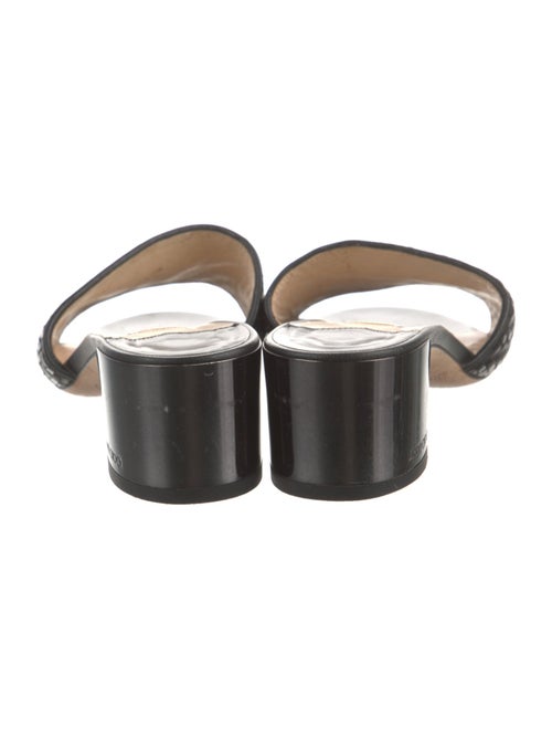 Jimmy Choo Leather Embroidered Accent Slides