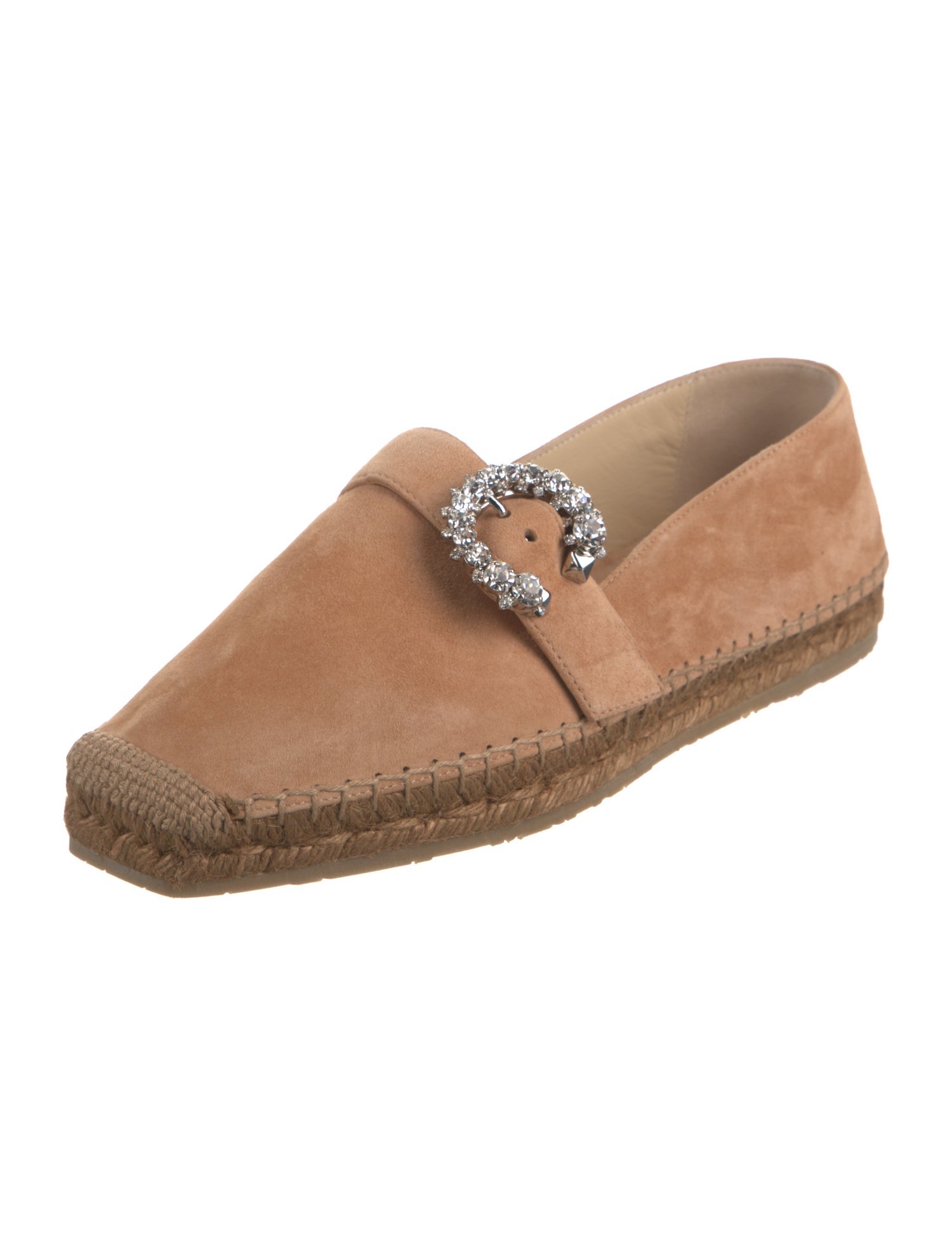 Jimmy Choo Suede Crystal Embellishments Espadrilles