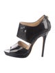 Jimmy Choo Patent Leather Cutout Accent Pumps