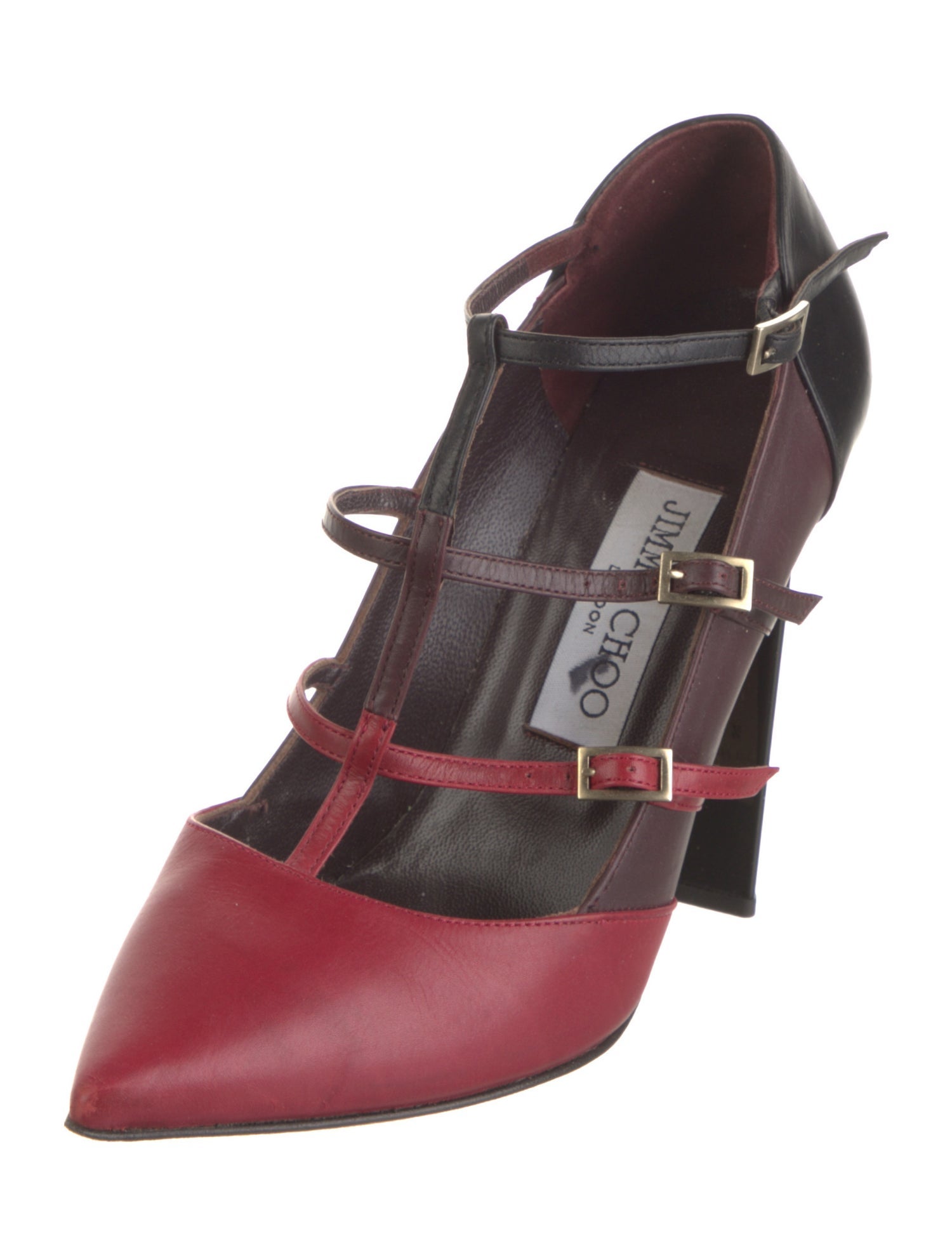 Jimmy Choo Leather T-Strap Pumps