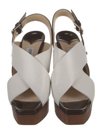 Jimmy Choo Leather Slingback Sandals