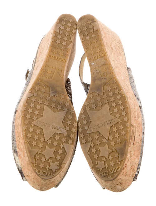 Jimmy Choo Python Animal Print Slingback Sandals