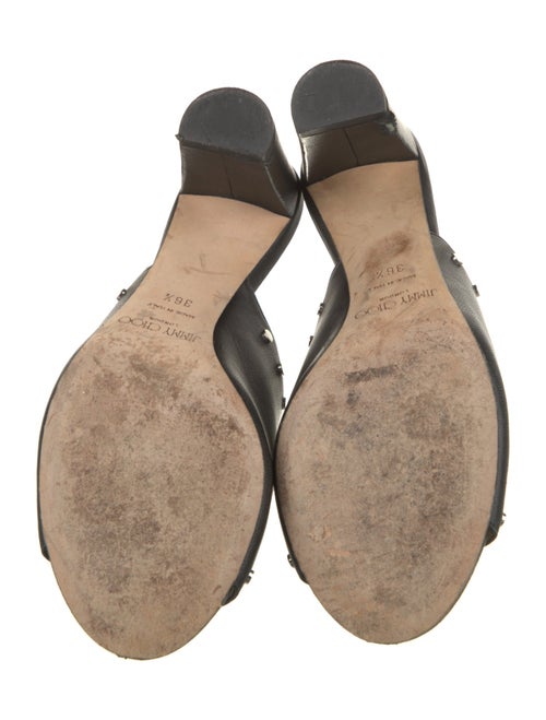 Jimmy Choo Leather Studded Accents Slides