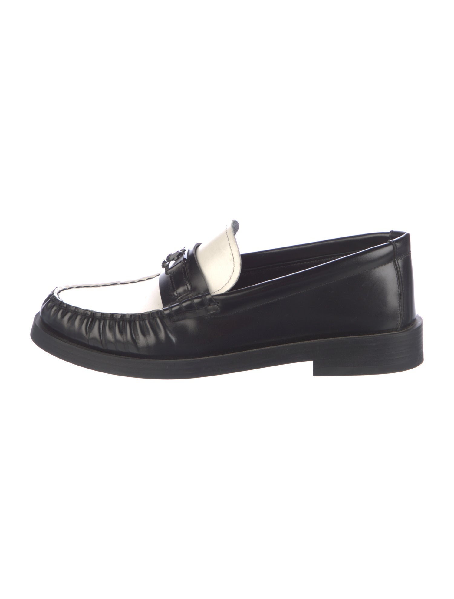 Jimmy Choo Leather Colorblock Pattern Loafers