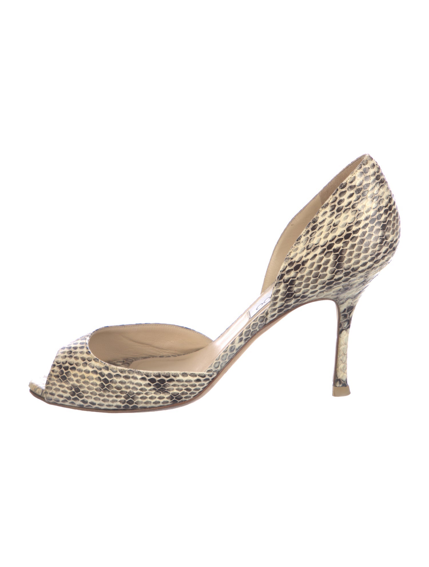 Jimmy Choo Snakeskin Animal Print D'Orsay Pumps