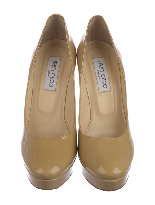 Jimmy Choo Patent Leather Cutout Accent Pumps