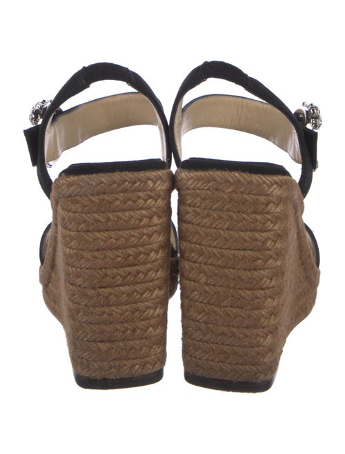Jimmy Choo Suede Crystal Embellishments Espadrilles