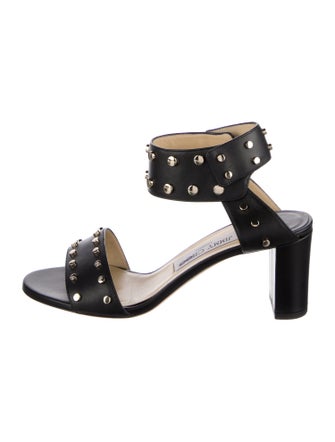 Jimmy Choo Leather Studded Accents Sandals