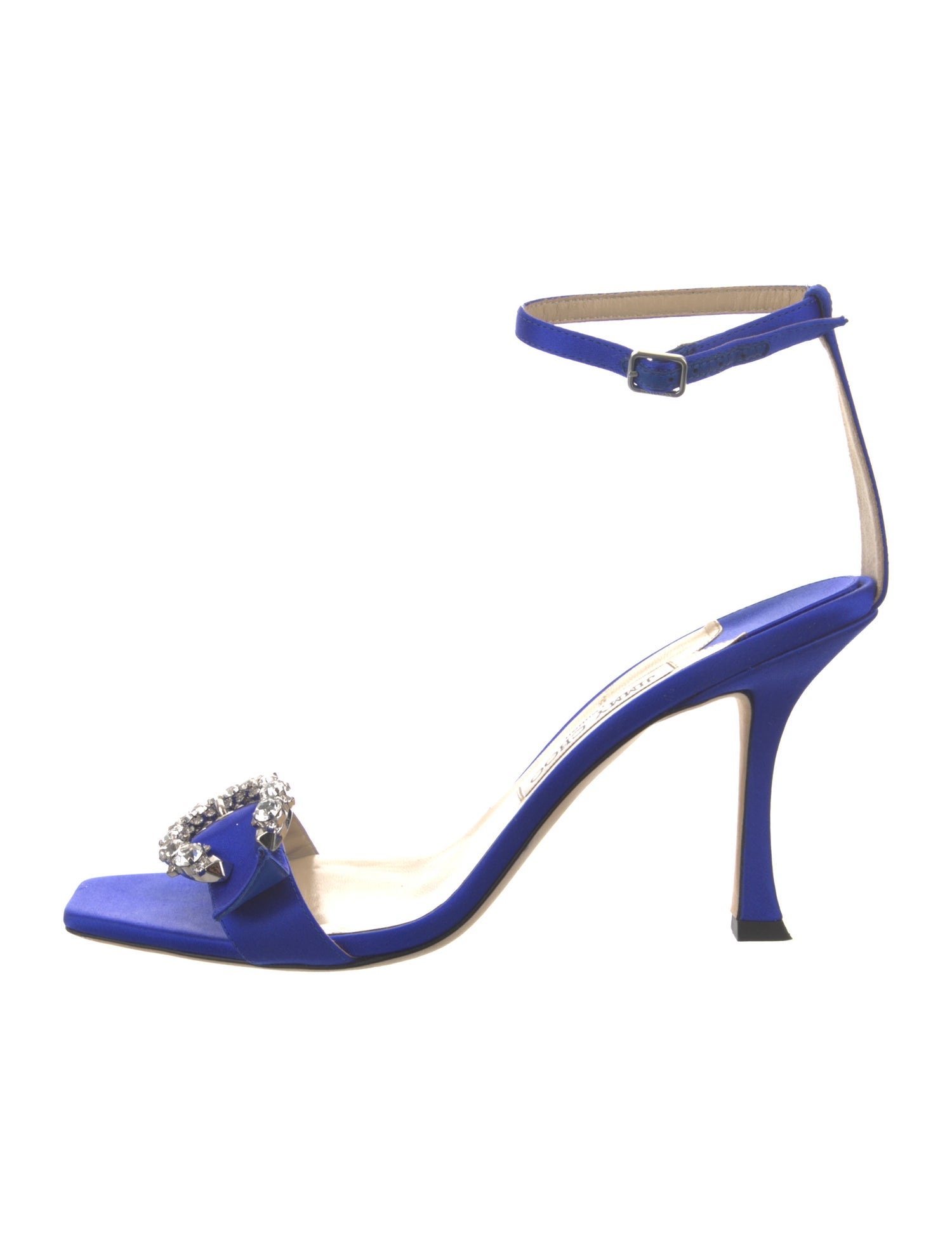 Jimmy Choo Satin Crystal Embellishments Sandals