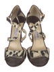 Jimmy Choo Leather Animal Print Sandals