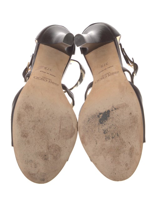 Jimmy Choo Leather Animal Print Sandals