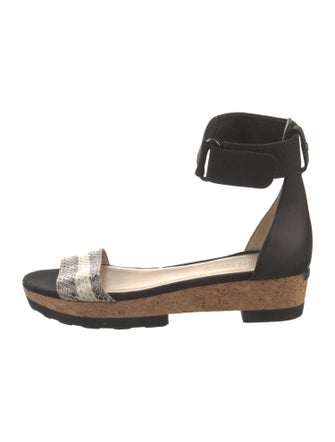 Jimmy Choo Leather Animal Print Sandals