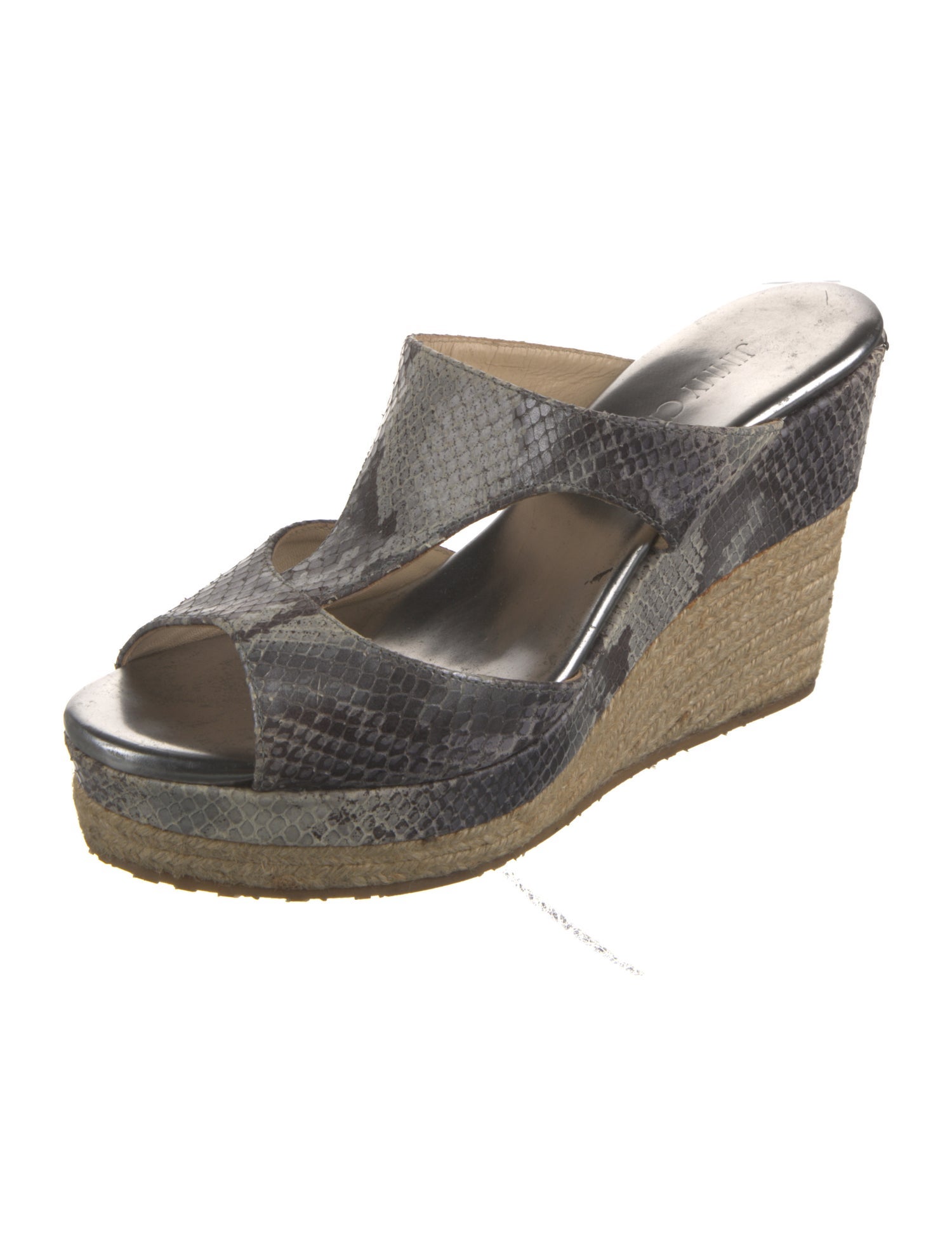 Jimmy Choo Snakeskin Animal Print Espadrilles