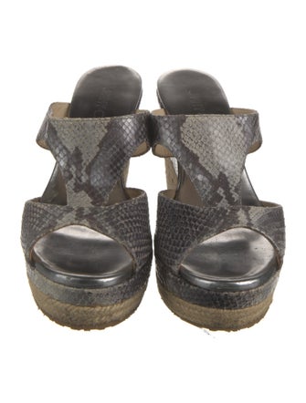 Jimmy Choo Snakeskin Animal Print Espadrilles