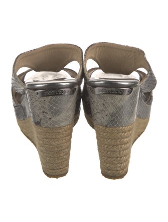Jimmy Choo Snakeskin Animal Print Espadrilles