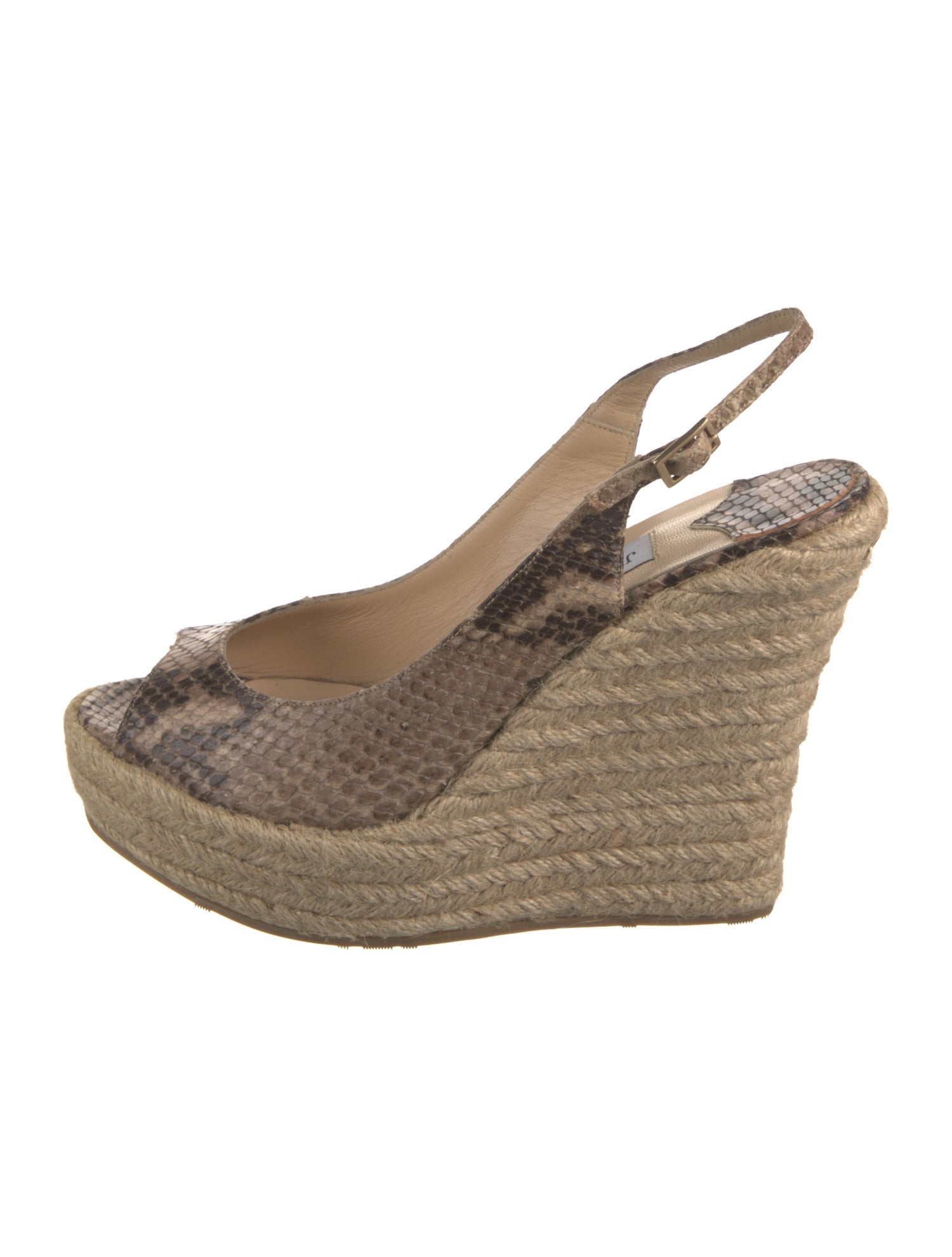 Jimmy Choo Patent Leather Animal Print Slingback Pumps