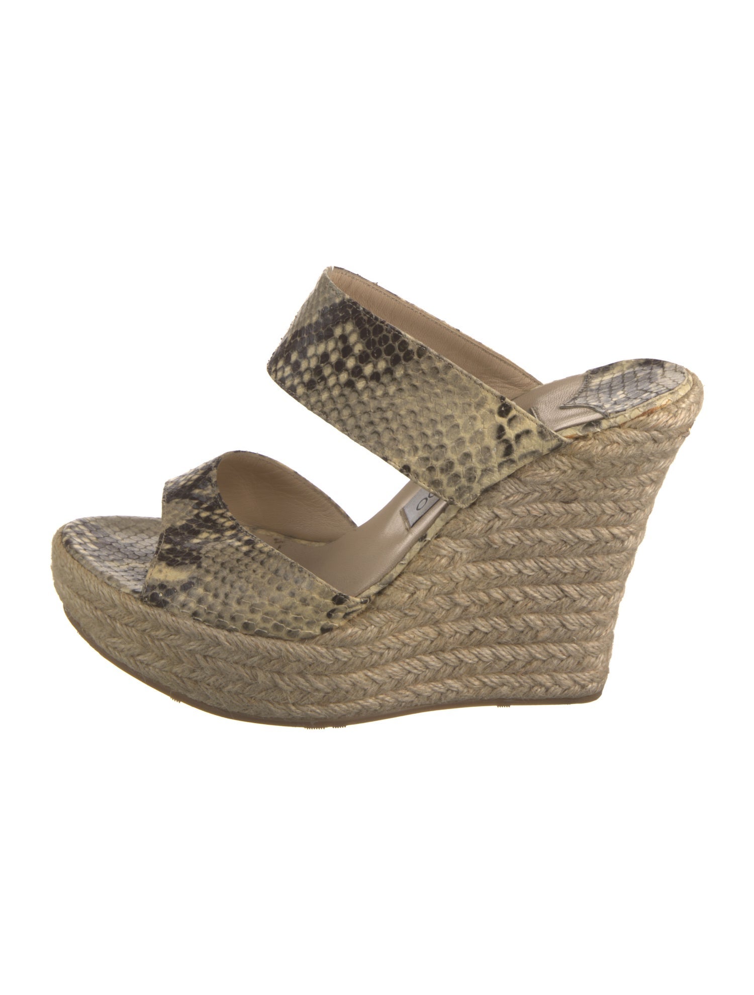 Jimmy Choo Leather Animal Print Espadrilles