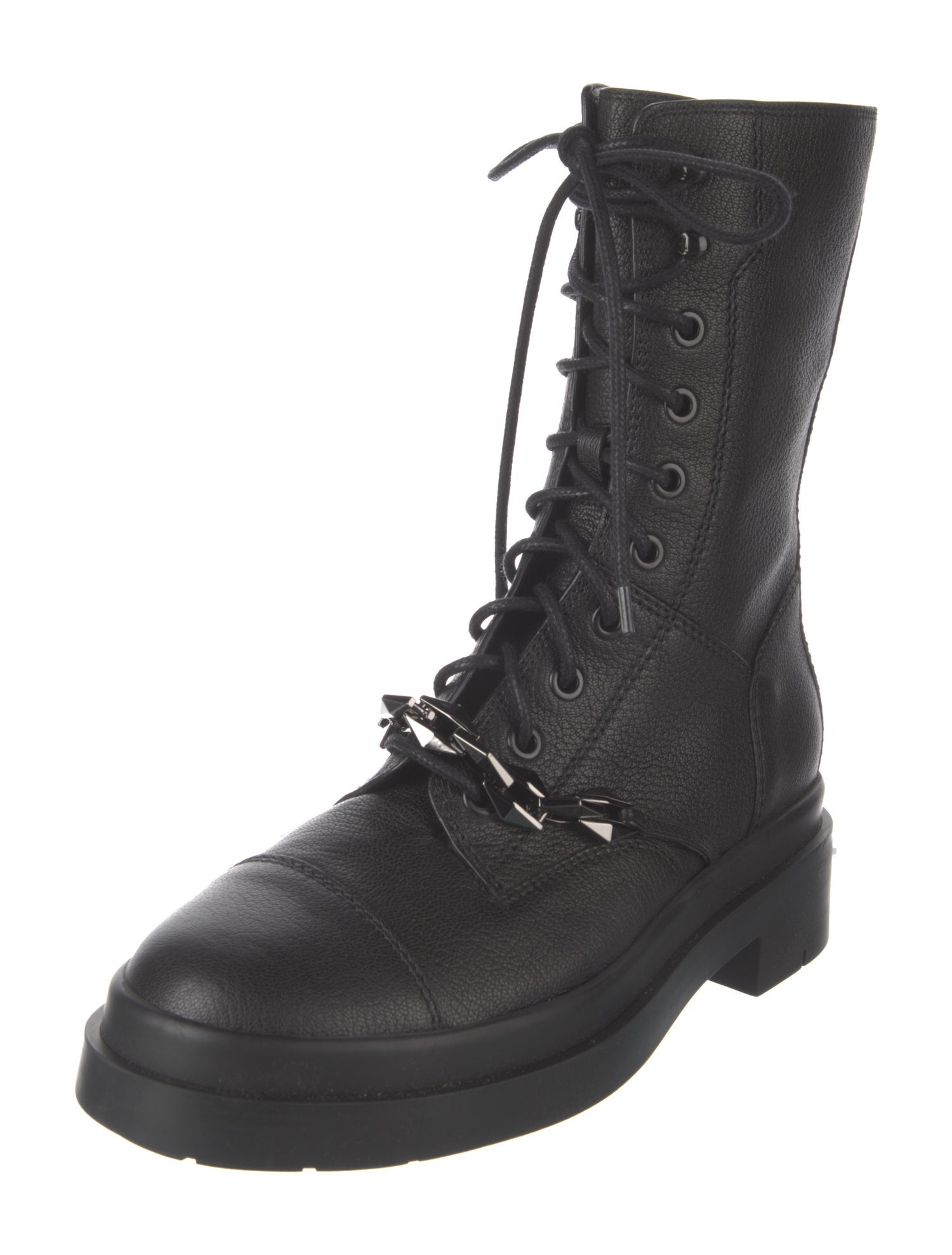 Jimmy Choo Leather Combat Boots