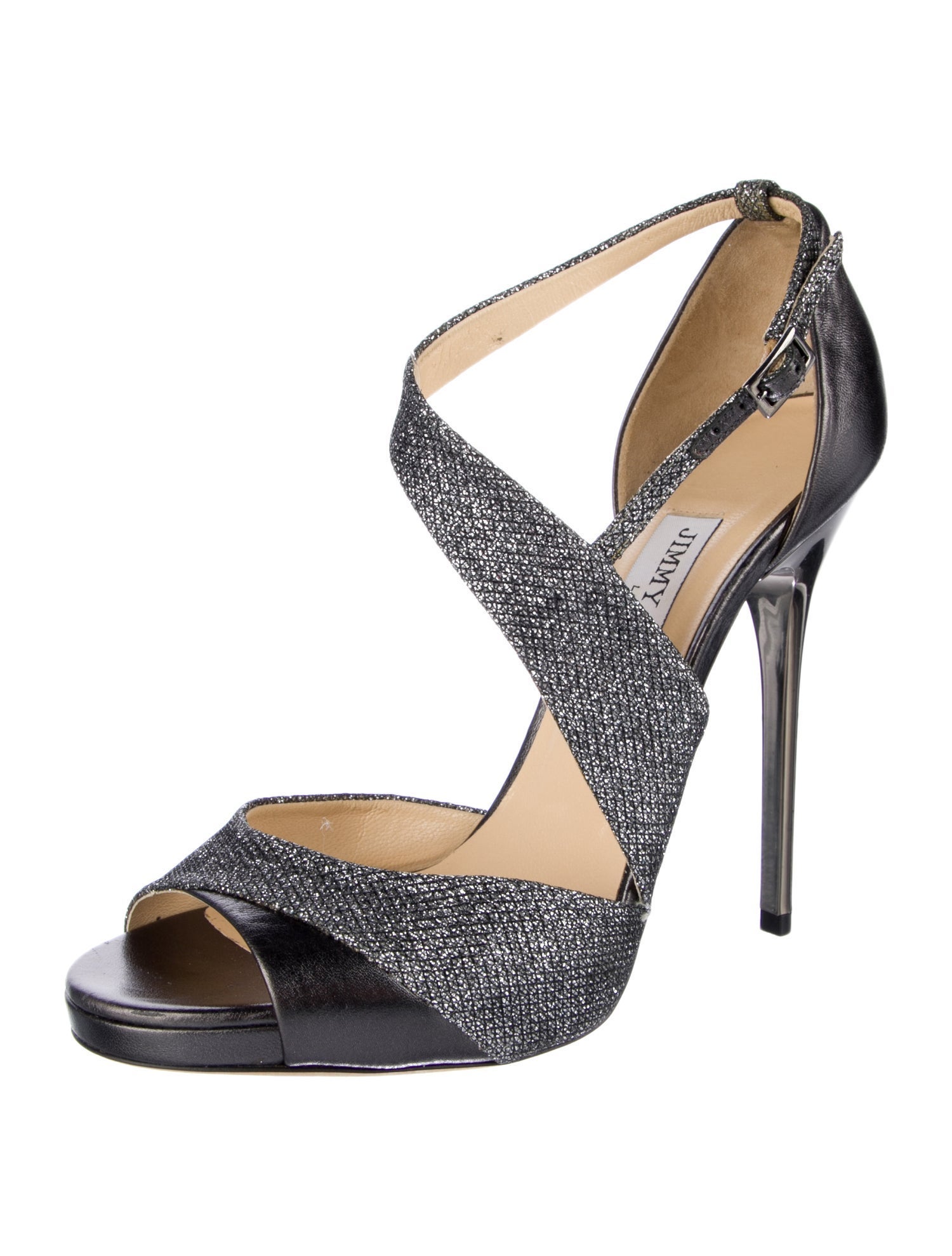 Jimmy Choo Glitter Glitter Accents D'Orsay Pumps