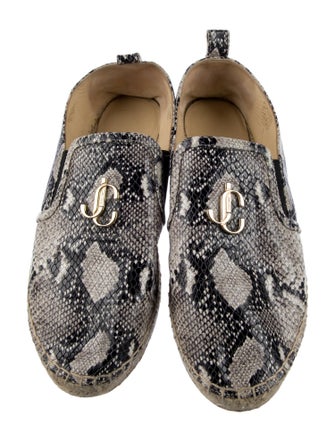 Jimmy Choo Snakeskin Animal Print Espadrilles