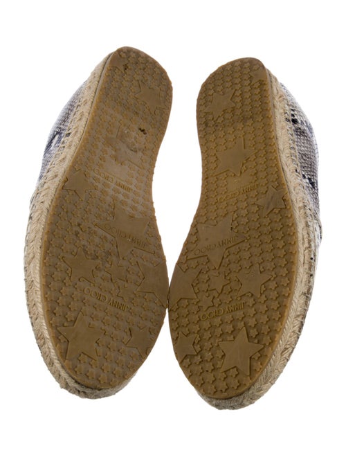 Jimmy Choo Snakeskin Animal Print Espadrilles
