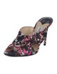 Jimmy Choo Satin Floral Print Slides