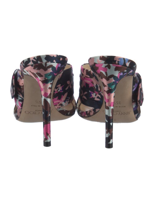 Jimmy Choo Satin Floral Print Slides