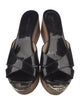 Jimmy Choo Patent Leather Colorblock Pattern Slides