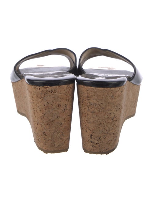 Jimmy Choo Patent Leather Colorblock Pattern Slides