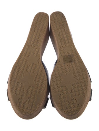 Jimmy Choo Patent Leather Colorblock Pattern Slides