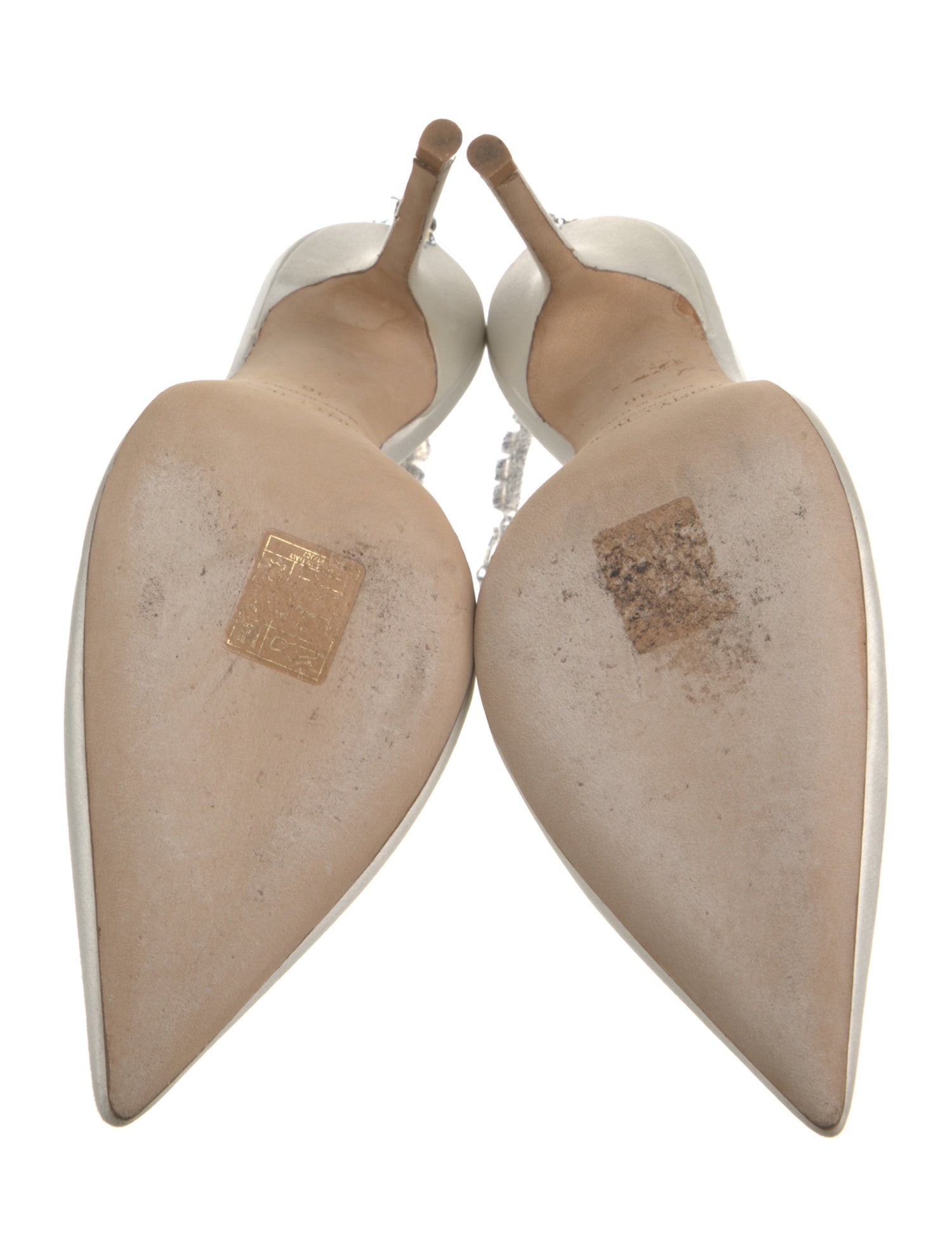 Jimmy Choo Satin Crystal Embellishments D'Orsay Pumps