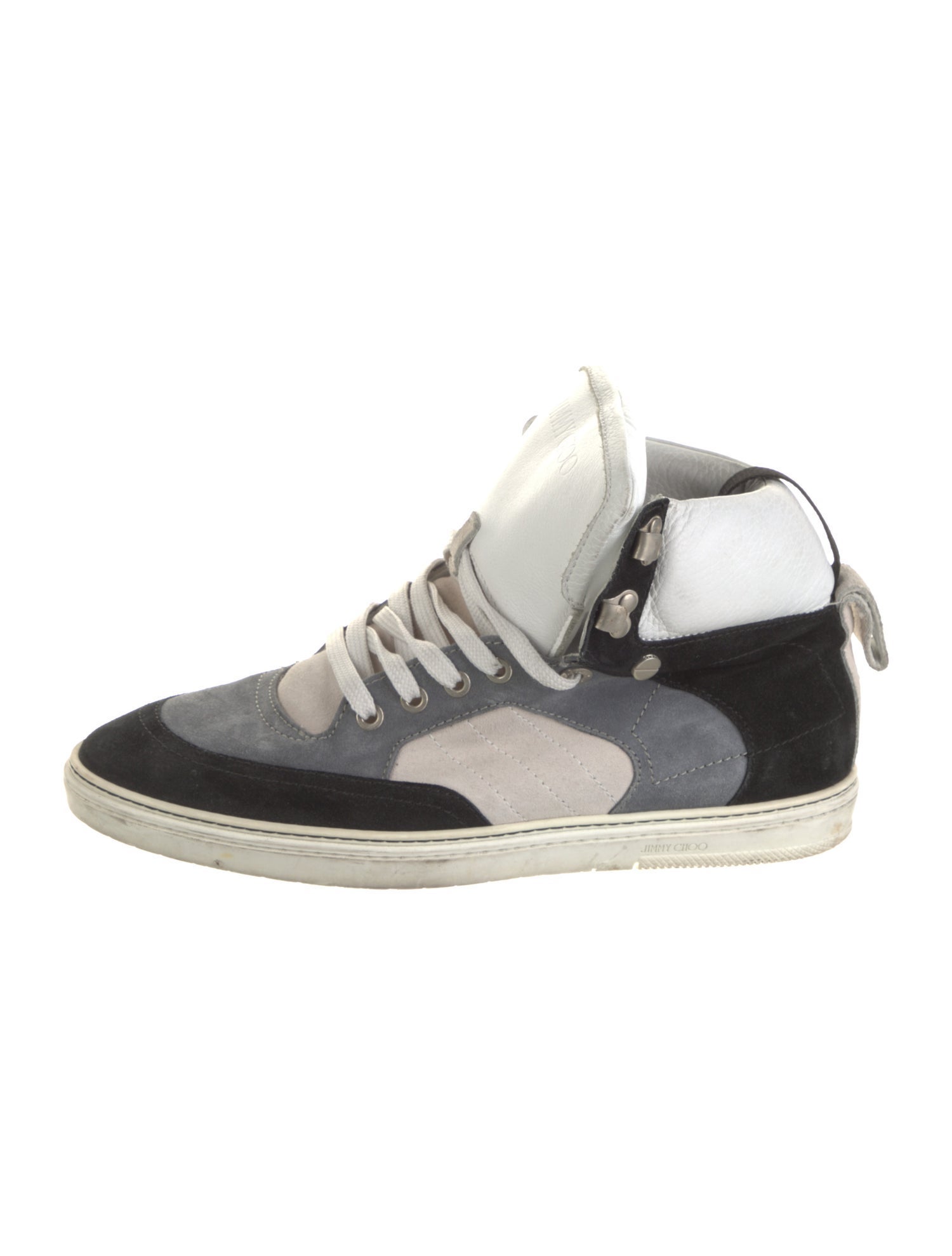 Jimmy Choo Suede Colorblock Pattern Sneakers