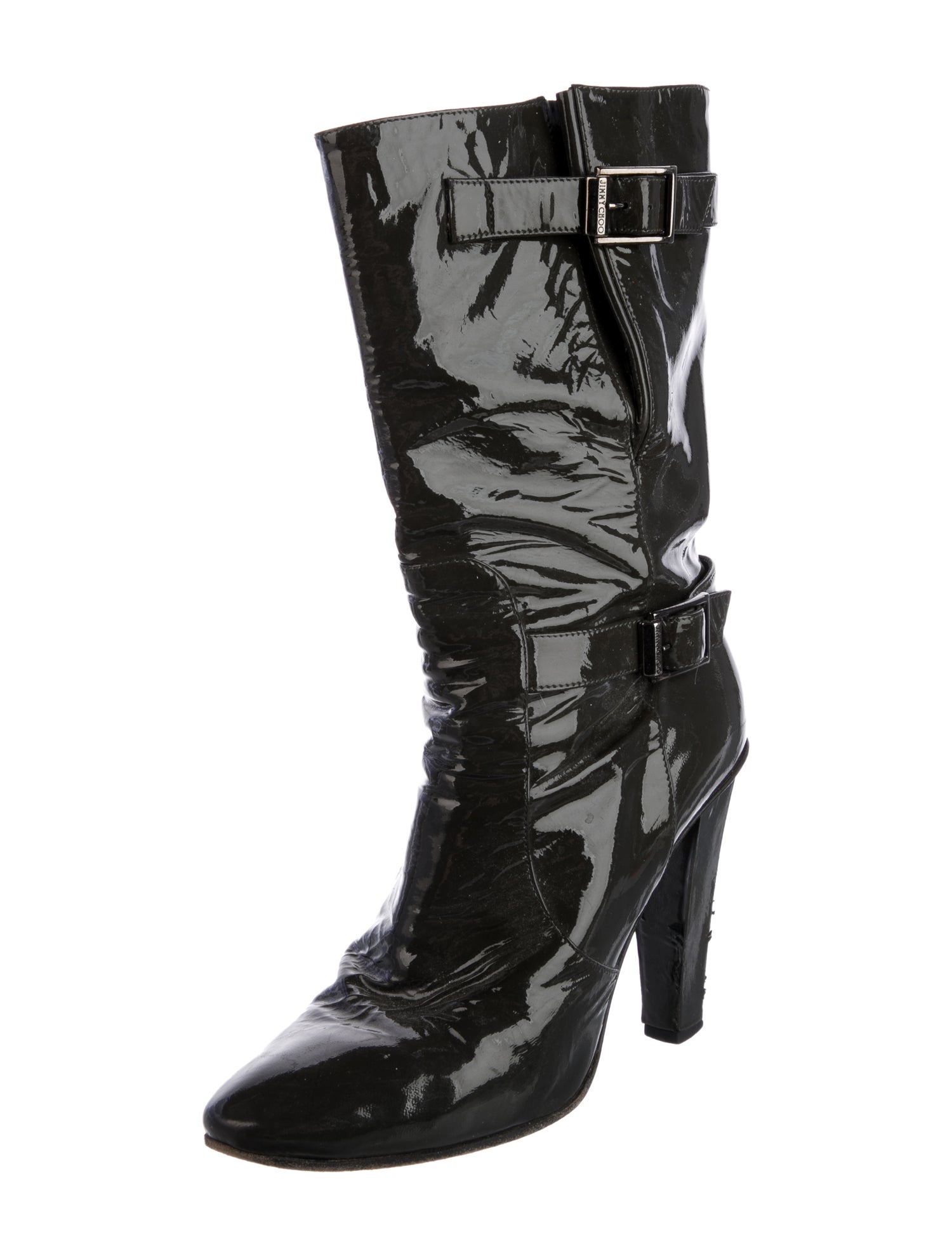 Jimmy Choo Patent Leather Combat Boots