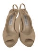 Jimmy Choo Suede Crystal Embellishments Slingback Pumps