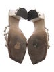 Jimmy Choo Leather Beaded Accents Slides