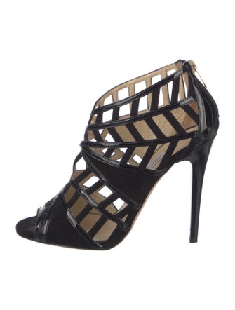 Jimmy Choo Suede Cutout Accent Sandals