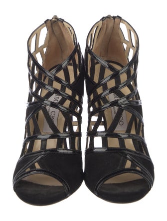 Jimmy Choo Suede Cutout Accent Sandals