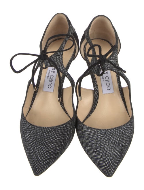 Jimmy Choo Suede Colorblock Pattern Slingback Pumps