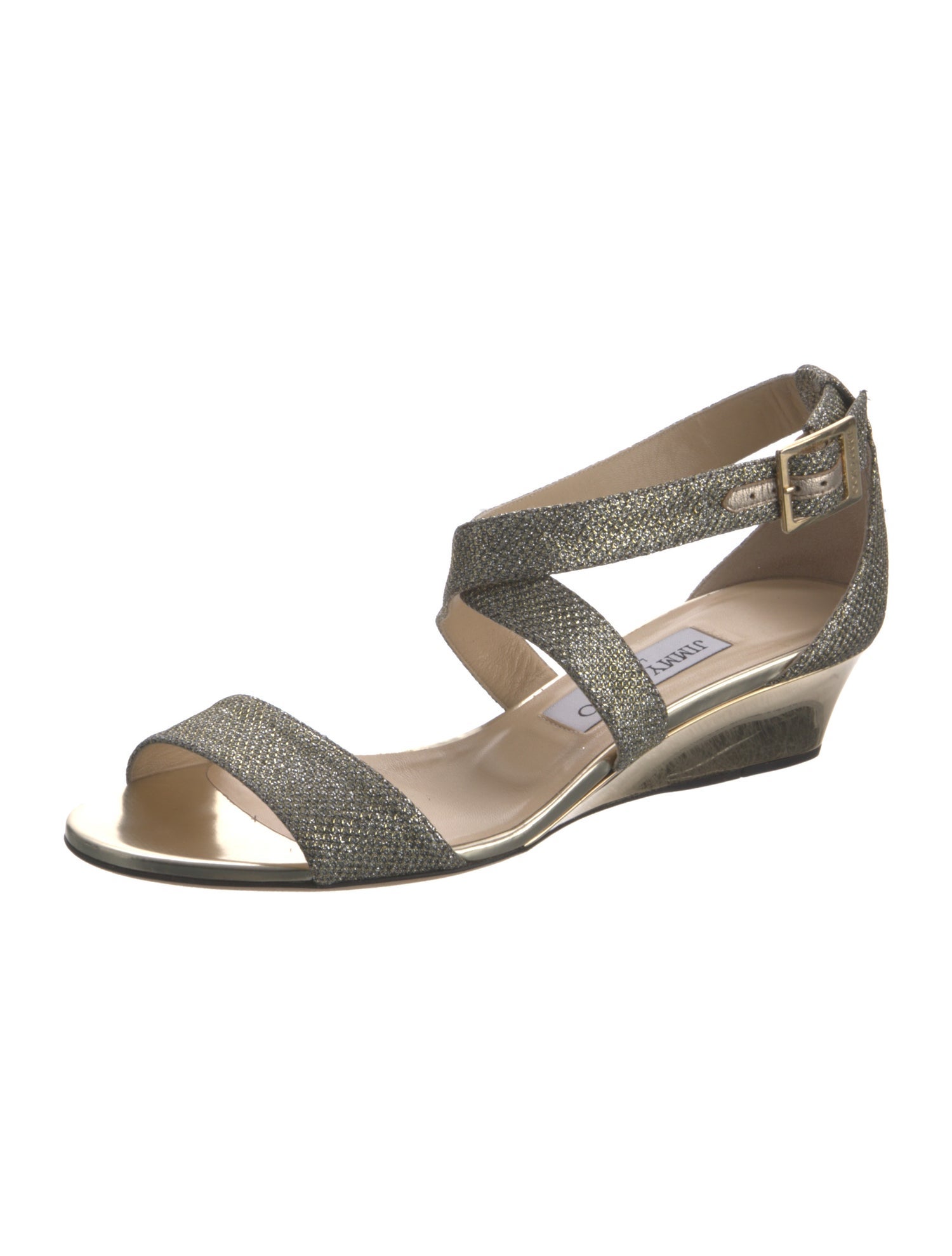 Jimmy Choo Glitter Glitter Accents Sandals