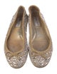 Jimmy Choo Suede Bow Accents Ballet Flats