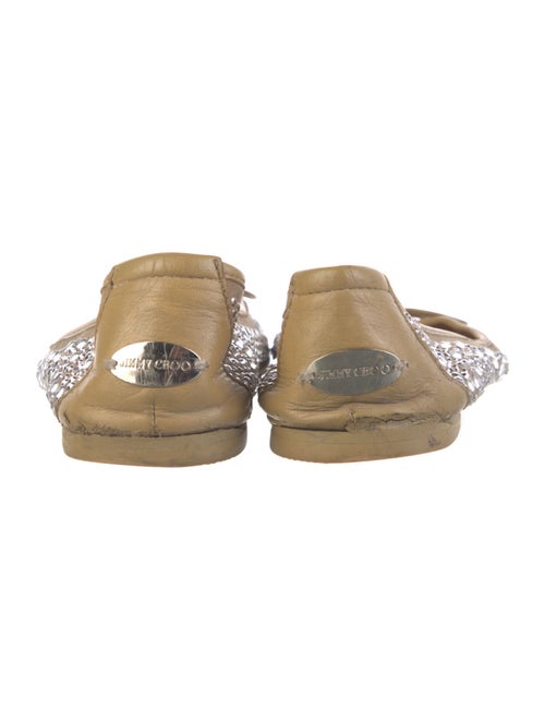 Jimmy Choo Suede Bow Accents Ballet Flats