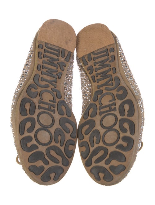 Jimmy Choo Suede Bow Accents Ballet Flats