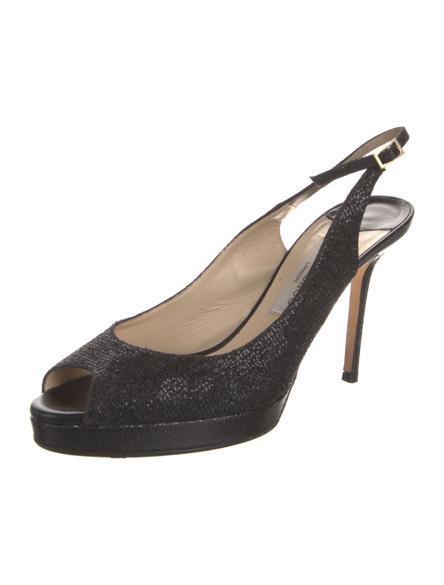 Jimmy Choo Glitter Glitter Accents Slingback Sandals