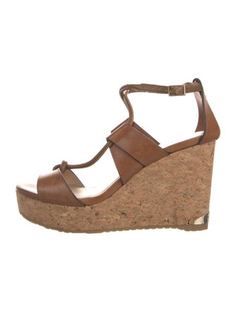 Jimmy Choo Leather T-Strap Sandals