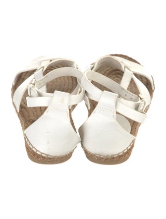 Jimmy Choo Leather Colorblock Pattern Espadrilles