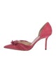 Jimmy Choo Suede Bow Accents D'Orsay Pumps