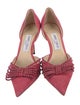 Jimmy Choo Suede Bow Accents D'Orsay Pumps